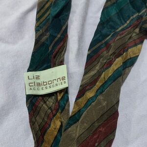 Vintage Silk Striped Scarf